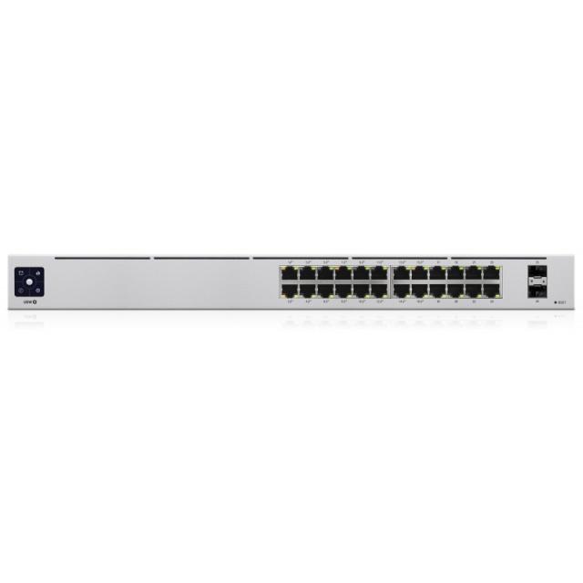 Ubiquiti - UniFi 24-Port PoE Gestionado L2/L3 Gigabit Ethernet (10/100/1000) Energía sobre Ethernet (PoE) 1U Plata