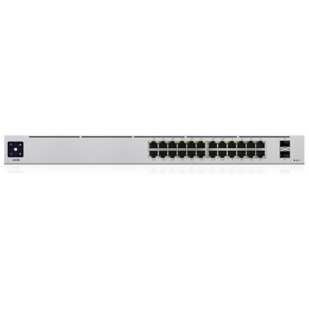 Ubiquiti - UniFi 24-Port PoE Gestionado L2/L3 Gigabit Ethernet (10/100/1000) Energía sobre Ethernet (PoE) 1U Plata