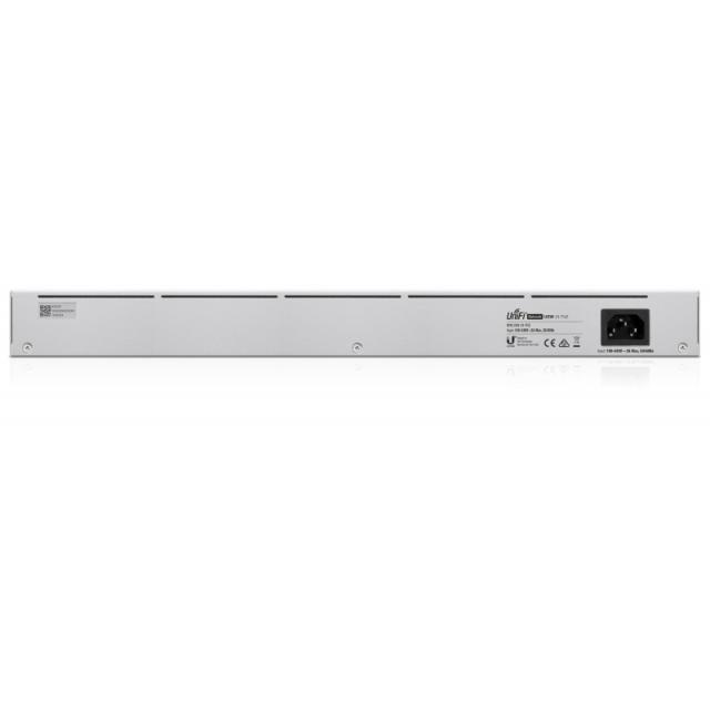 Ubiquiti - UniFi 24-Port PoE Gestionado L2/L3 Gigabit Ethernet (10/100/1000) Energía sobre Ethernet (PoE) 1U Plata
