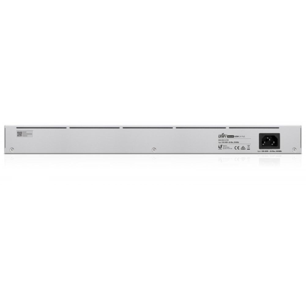 Ubiquiti - UniFi 24-Port PoE Gestionado L2/L3 Gigabit Ethernet (10/100/1000) Energía sobre Ethernet (PoE) 1U Plata