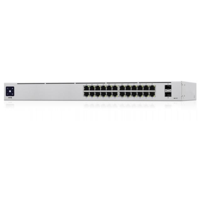 Ubiquiti - UniFi 24-Port PoE Gestionado L2/L3 Gigabit Ethernet (10/100/1000) Energía sobre Ethernet (PoE) 1U Plata