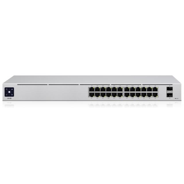 Ubiquiti - UniFi 24-Port PoE Gestionado L2/L3 Gigabit Ethernet (10/100/1000) Energía sobre Ethernet (PoE) 1U Plata