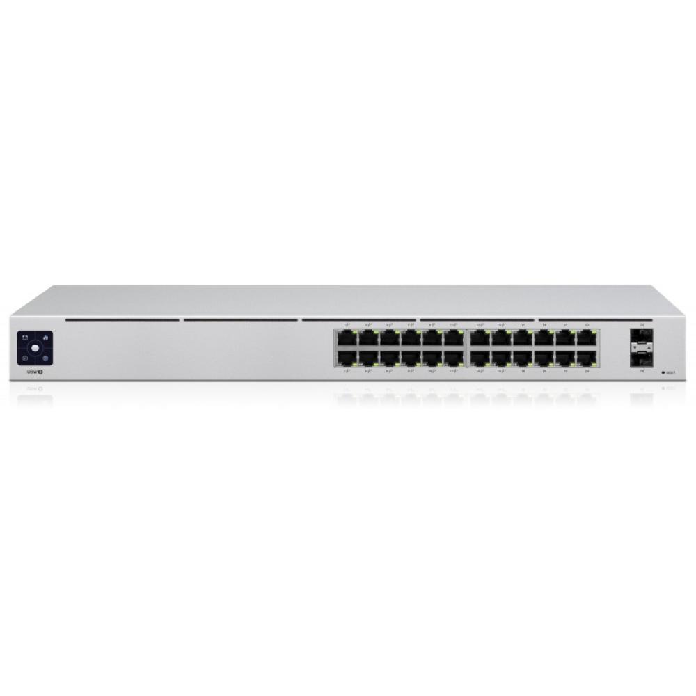 Ubiquiti - UniFi 24-Port PoE Gestionado L2/L3 Gigabit Ethernet (10/100/1000) Energía sobre Ethernet (PoE) 1U Plata