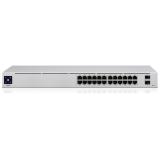 Ubiquiti - UniFi 24-Port PoE Gestionado L2/L3 Gigabit Ethernet (10/100/1000) Energía sobre Ethernet (PoE) 1U Plata