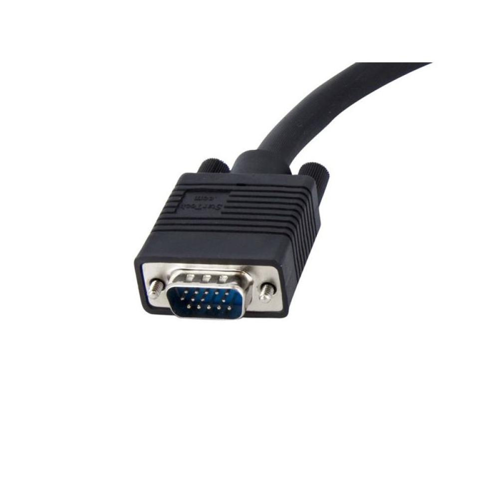 StarTech.com - Cable de 30 cm Coaxial para Monitor HD15 VGA a 5 BNC RGBHV - Macho a Hembra