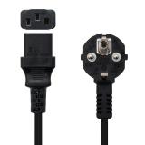 Nanocable - Cable Alimentación CPU, CEE7/M-C13/H, Negro, 2 m