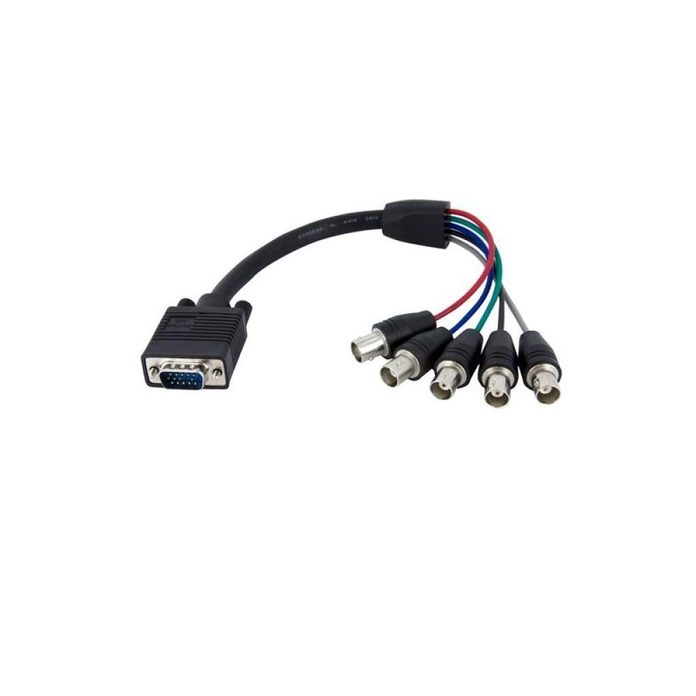 StarTech.com - Cable de 30 cm Coaxial para Monitor HD15 VGA a 5 BNC RGBHV - Macho a Hembra