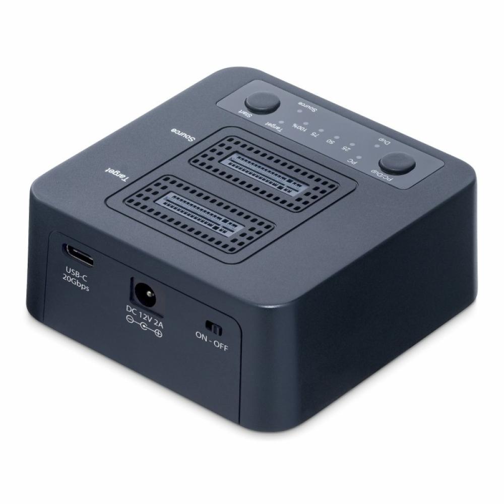 StarTech.com - Dock Duplicador Clonador Autónomo 1:1 de Unidad SSD NVMe M.2 - 90GBpm - USB-C 3.2 de 20Gbps - Docking Station USB