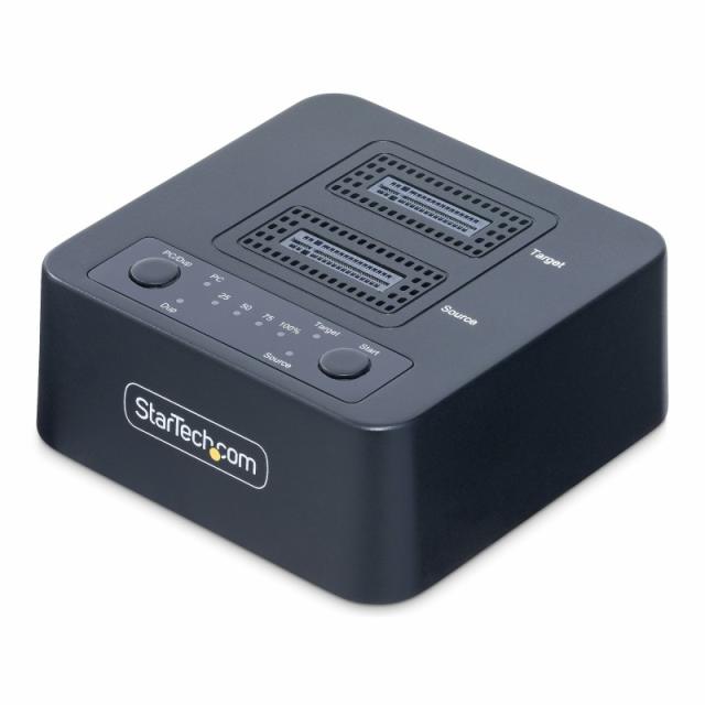 StarTech.com - Dock Duplicador Clonador Autónomo 1:1 de Unidad SSD NVMe M.2 - 90GBpm - USB-C 3.2 de 20Gbps - Docking Station USB