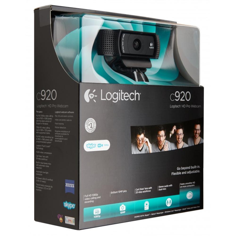 Logitech - 960-001055 cámara web 3 MP 1920 x 1080 Pixeles USB Negro