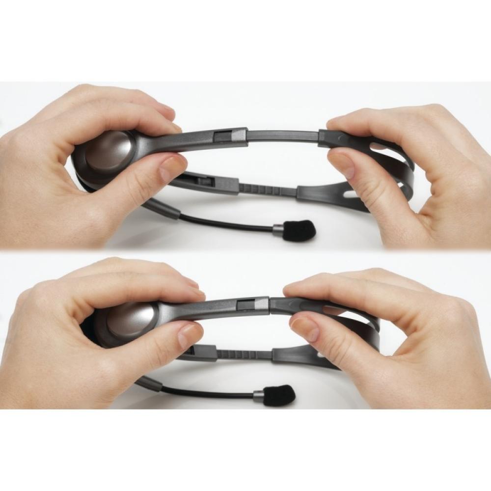 Logitech - 981-000593 auricular y casco Auriculares Alámbrico Diadema Oficina/Centro de llamadas Negro