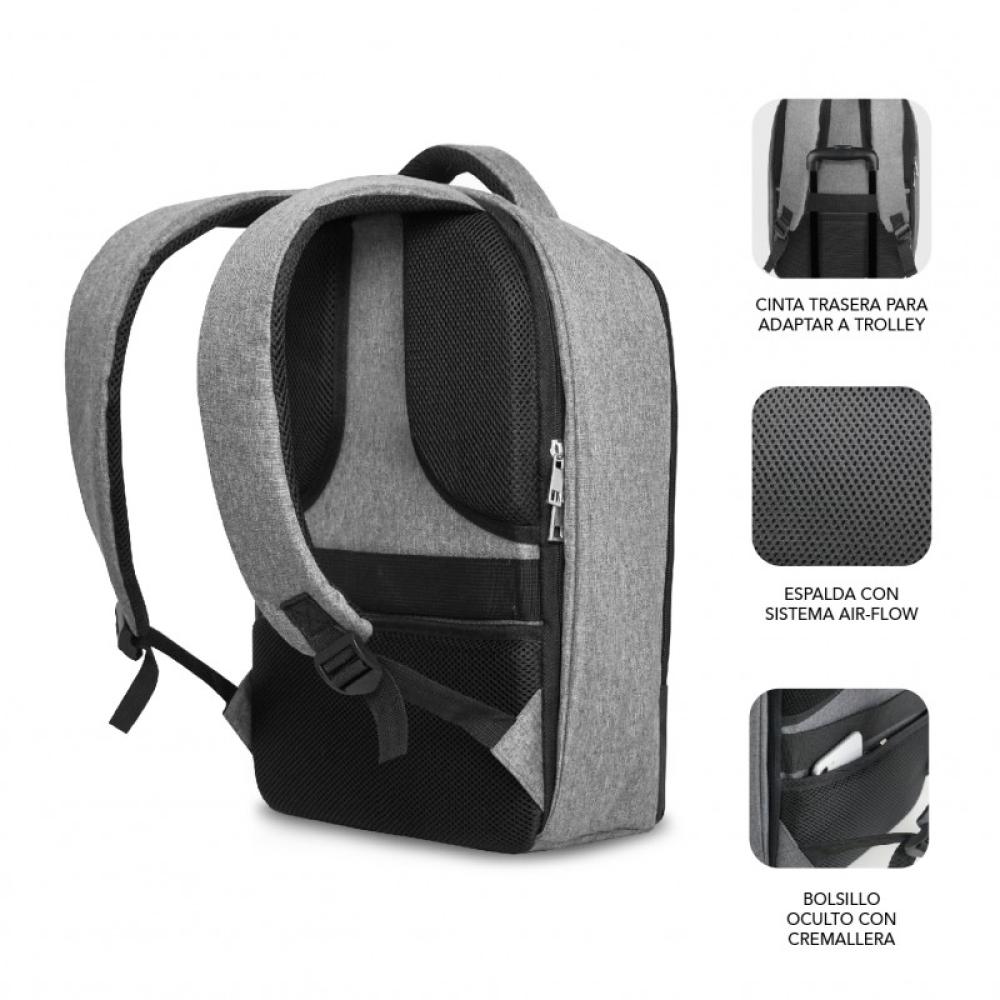 SUBBLIM - Mochila Antirrobo Secure V2 AP Antitheft Backpack Gris/Negra