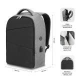 SUBBLIM - Mochila Antirrobo Secure V2 AP Antitheft Backpack Gris/Negra
