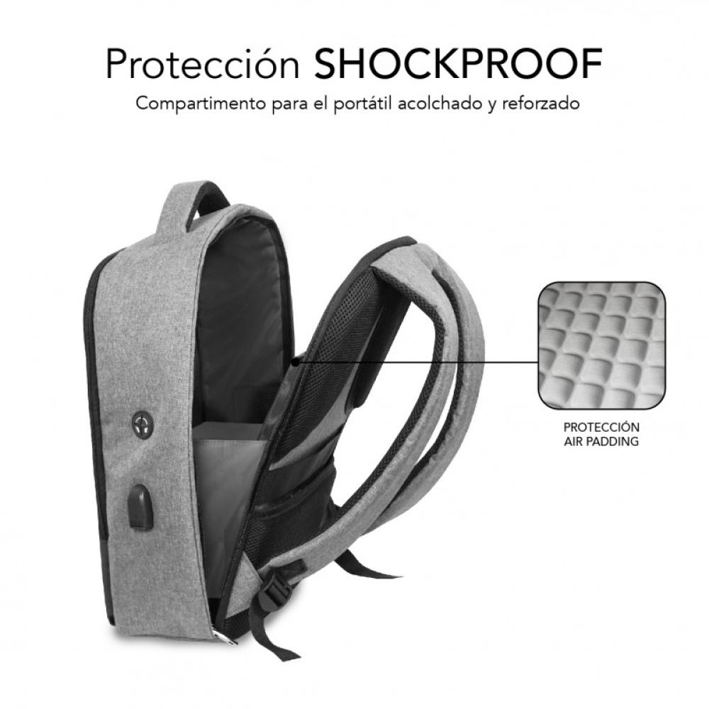 SUBBLIM - Mochila Antirrobo Secure V2 AP Antitheft Backpack Gris/Negra