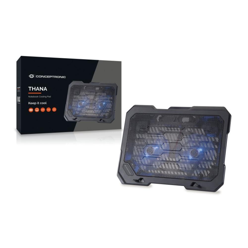 Conceptronic - THANA01B almohadilla fría 39,6 cm (15.6") Negro
