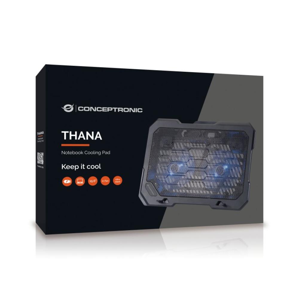 Conceptronic - THANA01B almohadilla fría 39,6 cm (15.6") Negro
