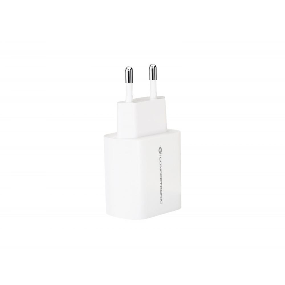 Conceptronic - ALTHEA14W cargador de dispositivo móvil Universal Blanco Corriente alterna Carga rápida Interior