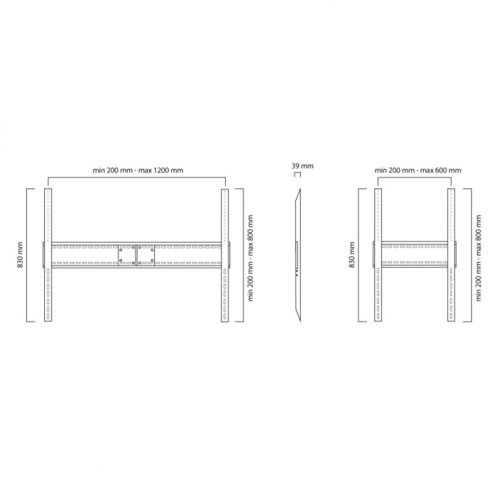 Neomounts - LFD-W1500 Soporte de pared para TV 60-100" - fijo - horizontal y vertical