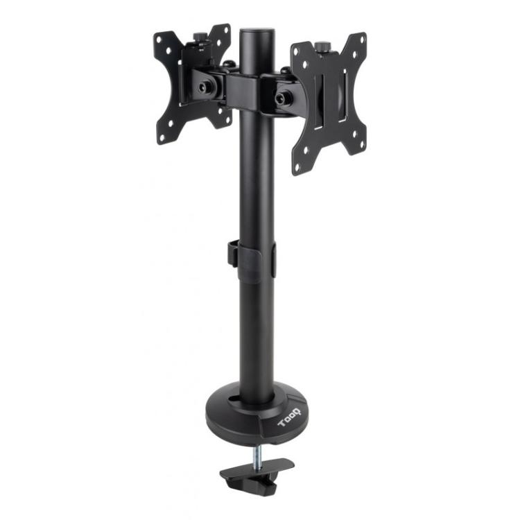TooQ - Soporte de Mesa para 2 Pantallas 17"-32", Negro - DB1132TN-B