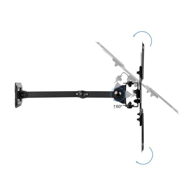 TooQ - Soporte de Pared para Pantallas 13"-43", Negro - LP1345TN-B