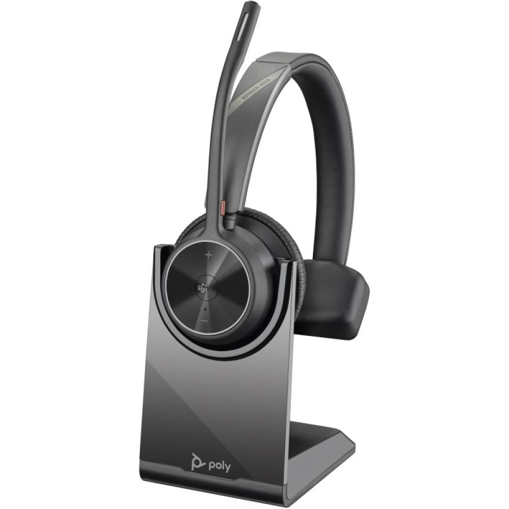 HP Poly - Auriculares Poly Voyager 4310-M USB-C con certificación para Microsoft Teams + llave BT700 + soporte de carga