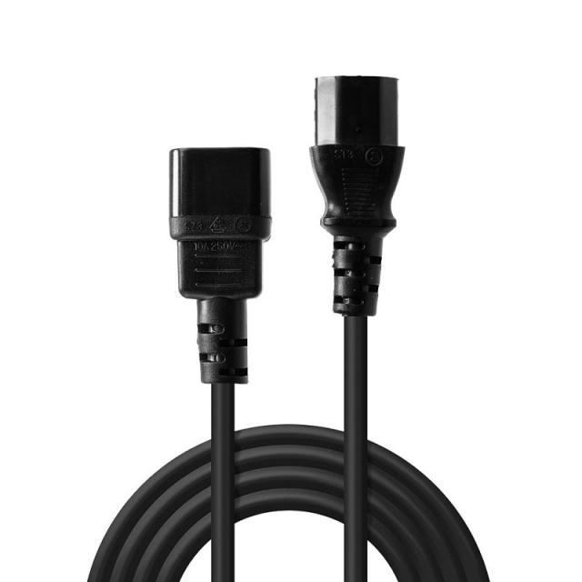 Lindy - 30321 cable de transmisión Negro 1 m C14 acoplador C13 acoplador