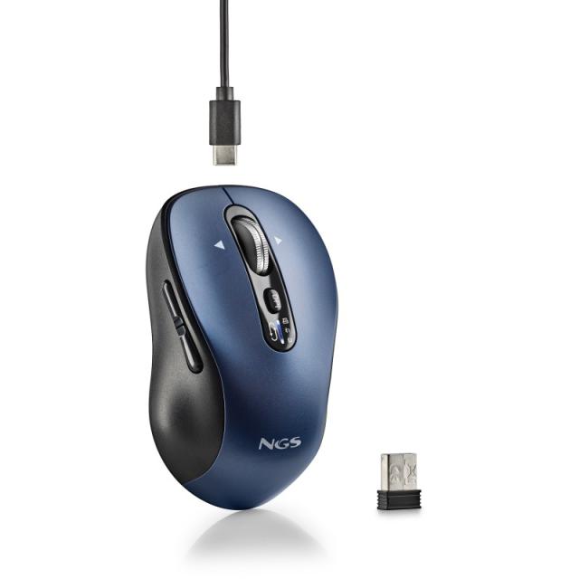 NGS - INFINITY RB ratón Oficina Ambidextro RF Wireless + Bluetooth Óptico 3200 DPI