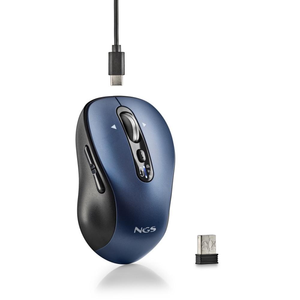 NGS - INFINITY RB ratón Oficina Ambidextro RF Wireless + Bluetooth Óptico 3200 DPI