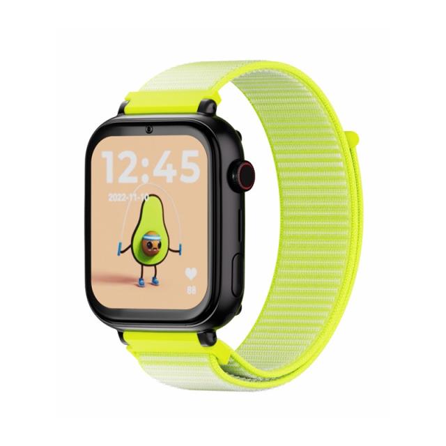 SaveFamily - Correa Recambio Tela Amarillo Fluor Compatible con los modelos SaveWatch + Senior Enjoy Superior