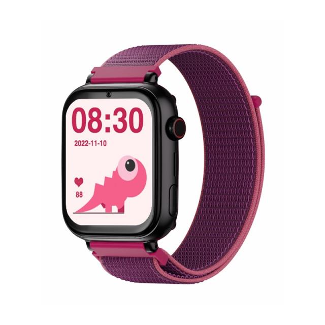 SaveFamily - Correa Recambio Tela Frambuesa Compatible con los modelos SaveWatch + Senior Enjoy Superior