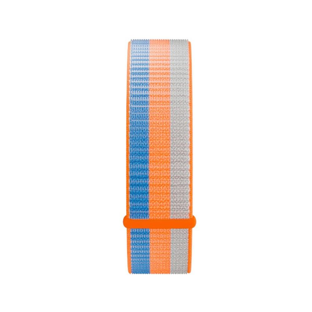 SaveFamily - Correa Recambio Tela Rayas Naranja Compatible con los modelos SaveWatch + Senior Enjoy Superior