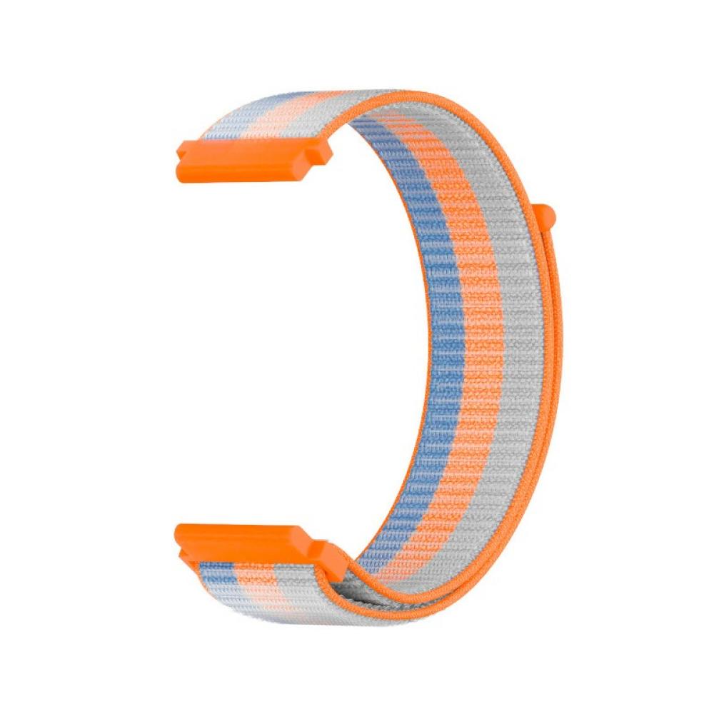 SaveFamily - Correa Recambio Tela Rayas Naranja Compatible con los modelos SaveWatch + Senior Enjoy Superior