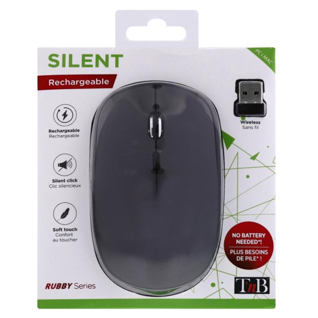 T''nB - RUBBY ratón Oficina Ambidextro RF inalámbrico 1600 DPI