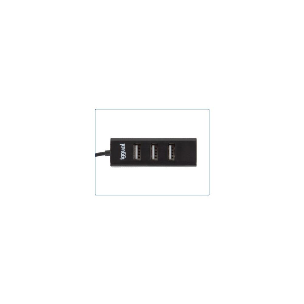 iggual - Hub USB 2.0 x 4 puertos HUB-A-4p