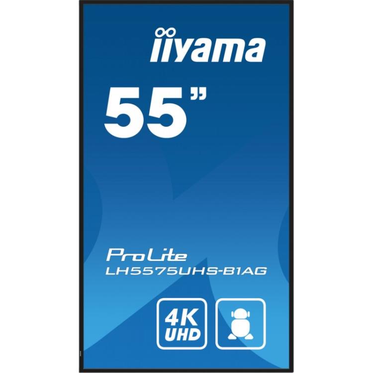 iiyama - LH5575UHS-B1AG pantalla de señalización Pantalla plana para señalización digital 138,7 cm (54.6") LCD Wifi 500 cd / m²