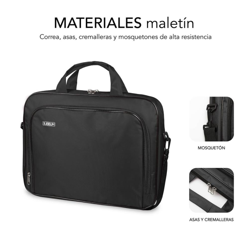 SUBBLIM - Maletín Ordenador Oxford Laptop Bag 13,3"-14" Black