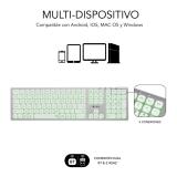 SUBBLIM - Teclado Bluetooth/2.4G Master iluminado Ext P/B
