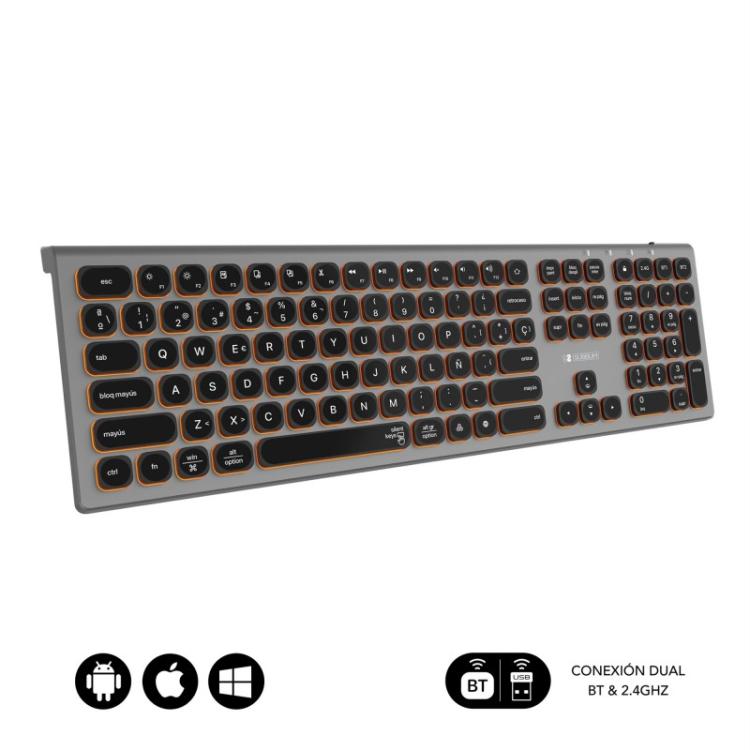 SUBBLIM - Teclado Bluetooth/2.4G Master iluminado Ext G/N