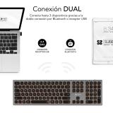 SUBBLIM - Teclado Bluetooth/2.4G Master iluminado Ext G/N