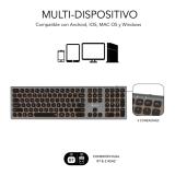 SUBBLIM - Teclado Bluetooth/2.4G Master iluminado Ext G/N