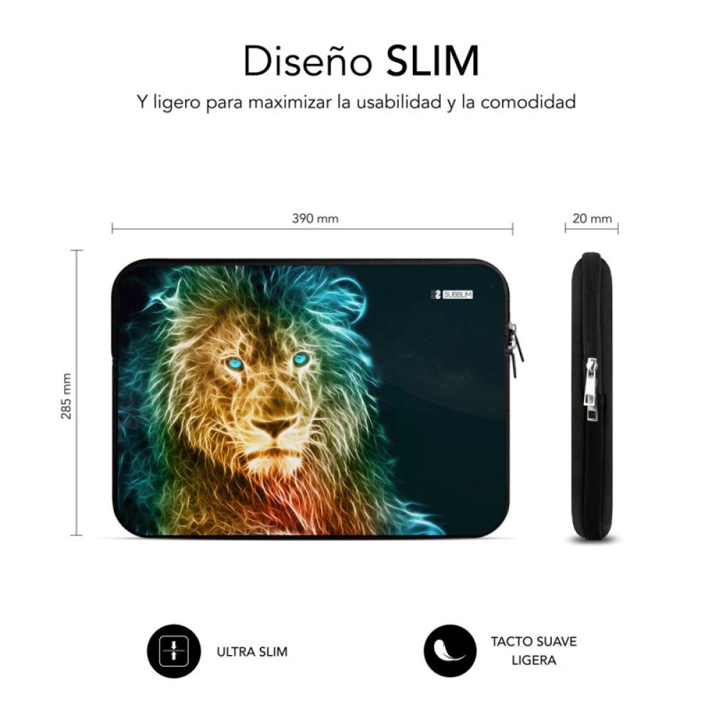 SUBBLIM - Funda Ordenador Neopreno Trendy Sleeve Neo Lion 15,6"