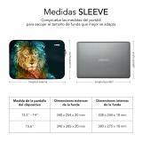 SUBBLIM - Funda Ordenador Neopreno Trendy Sleeve Neo Lion 15,6"