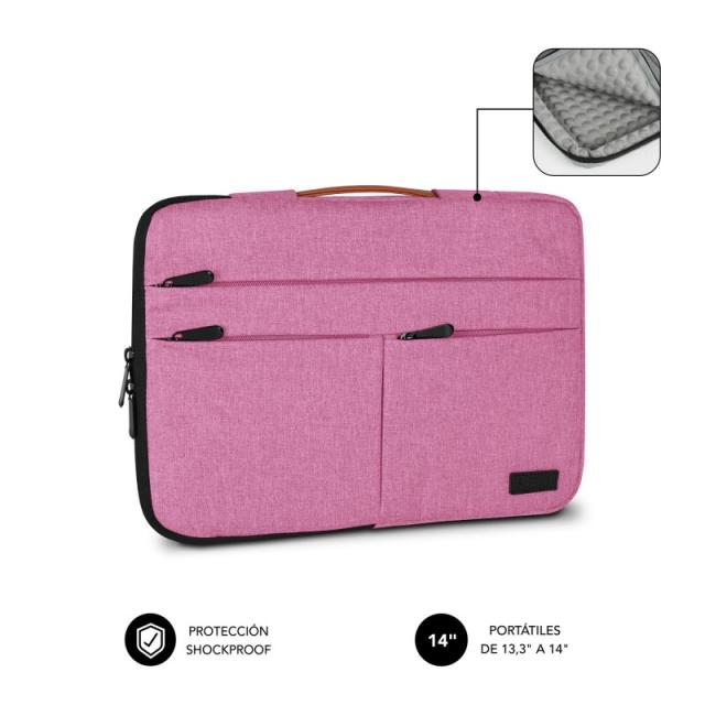 SUBBLIM - Funda Air Padding 360 Sleeve 13,3-14" Pink