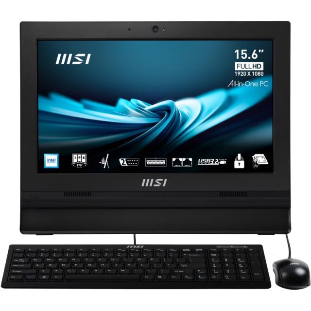 MSI - Pro AP162T ADL-007XES All-in-One PC Intel® N N100 39,6 cm (15.6") 1920 x 1080 Pixeles Pantalla táctil PC todo en uno 4 GB