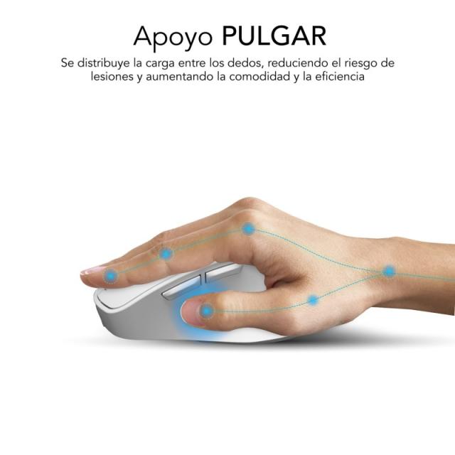 SUBBLIM - Ratón CURVE ERGO DUAL MOUSE BATTERY BLACK - SUBMO-EDCON02