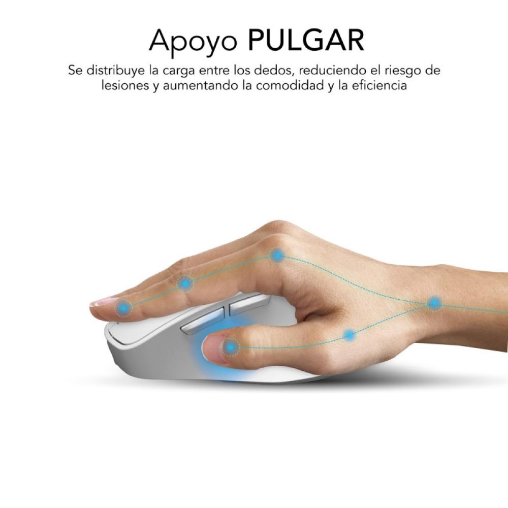 SUBBLIM - Ratón CURVE ERGO DUAL MOUSE BATTERY BLACK - SUBMO-EDCON02