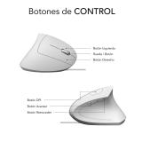 SUBBLIM - Ratón GLIDE VERTICAL ERGO WIRED MOUSE WHITE