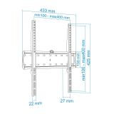 TooQ - LP4155F-B soporte para TV 139,7 cm (55") Negro