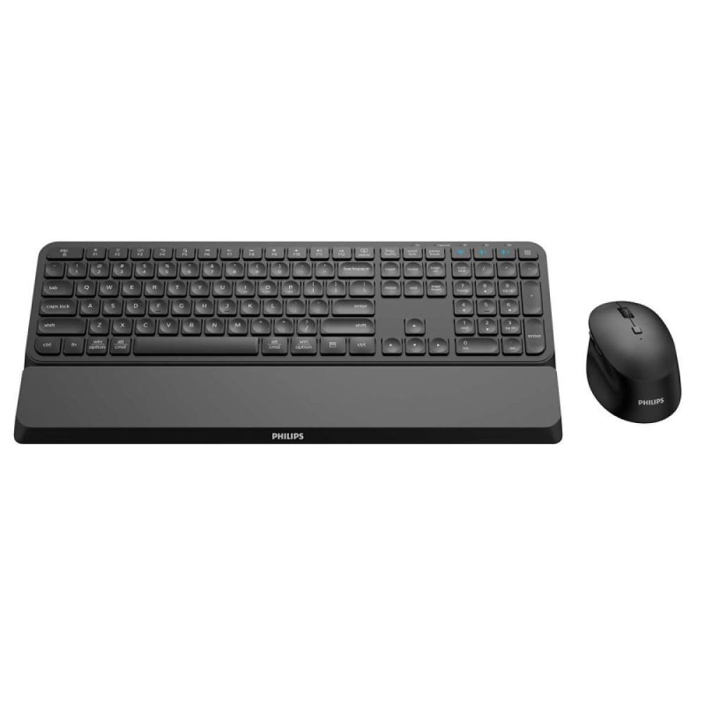 Philips - 6000 series SPT6607B/16 teclado Ratón incluido Universal RF Wireless + Bluetooth Negro