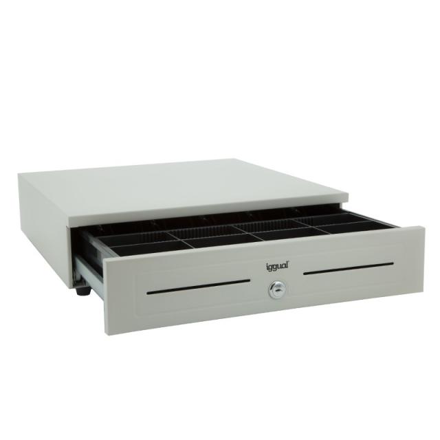 iggual - Cajón portamonedas IRON-10W 38cm 4+6 blanco